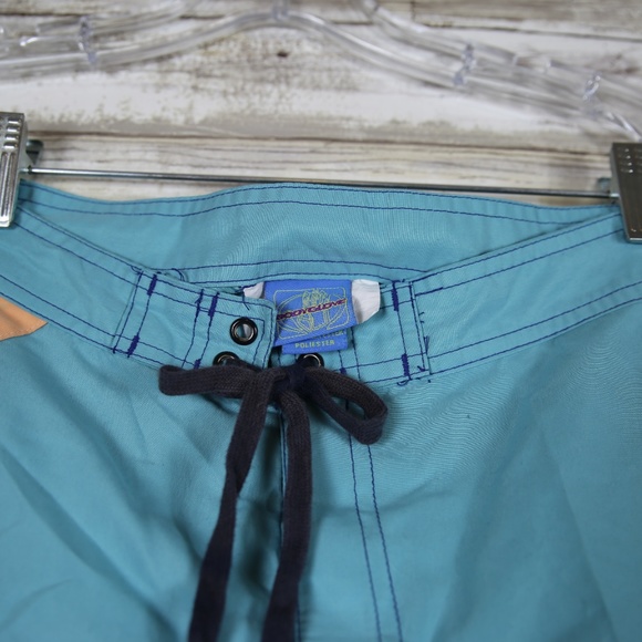 Body Glove Teal with Orange Lining Shorts sz Med - Picture 3 of 4